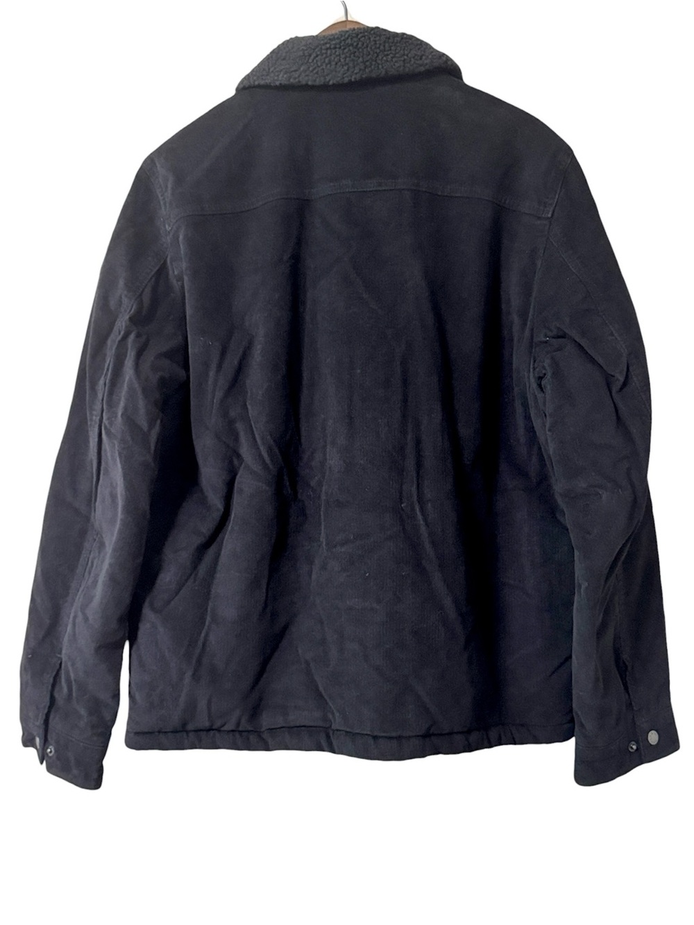 NWT Levi's Men's Black Corduroy Sherpa-Lined Trucker Jacket Size M - Picture 2 of 16